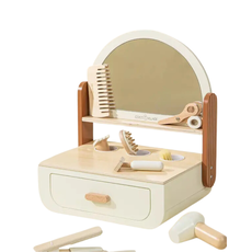 COCO VILLAGE WOODEN BEAUTY STATION PLAYSET & ACCESSORIES