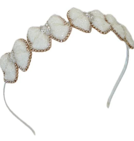 BARI LYNN CRYSTALIZED GLITTER BOW HALO HEADBAND