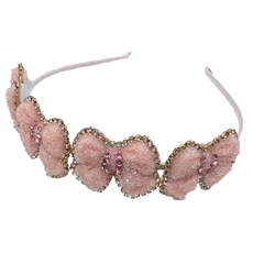 BARI LYNN CRYSTALIZED GLITTER BOW HALO HEADBAND