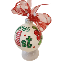 Kirsten in Color BABY'S FIRST Hand Painted Glass Ornament