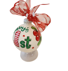 Kirsten in Color BABY'S FIRST Hand Painted Glass Ornament