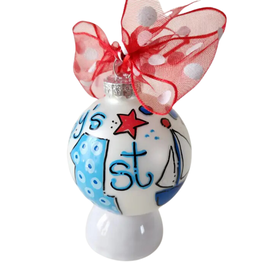 Kirsten in Color BABY'S FIRST ORNAMONT BLUE