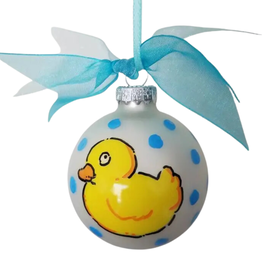 Kirsten in Color RUBBER DUCKY HAND PAINTED GLASS ORNAMONT