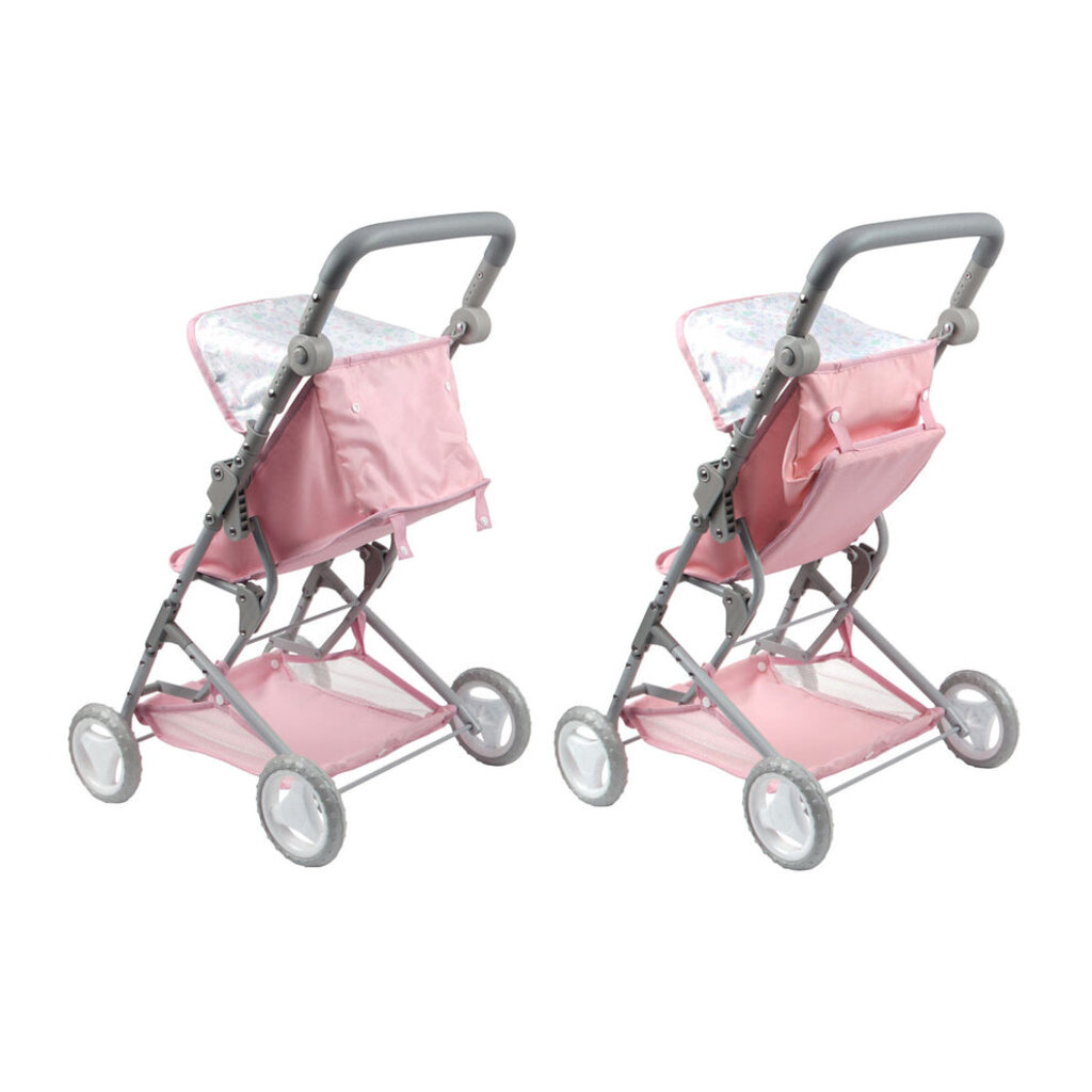 JC TOYS BERENGUER BOUTIQUE-DELUXE FOLDING STROLLER PINK
