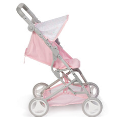 JC TOYS BERENGUER BOUTIQUE-DELUXE FOLDING STROLLER PINK
