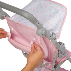 JC TOYS BERENGUER BOUTIQUE-DELUXE FOLDING STROLLER PINK