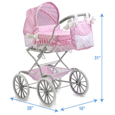 JC TOYS BERENGUER BOUTIQUE-ROYAL PRAM PINK