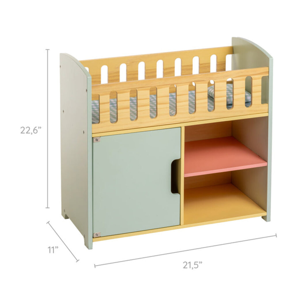 JC TOYS TWIGGLY TOYS-DELUXE WOOD CRIB STATION