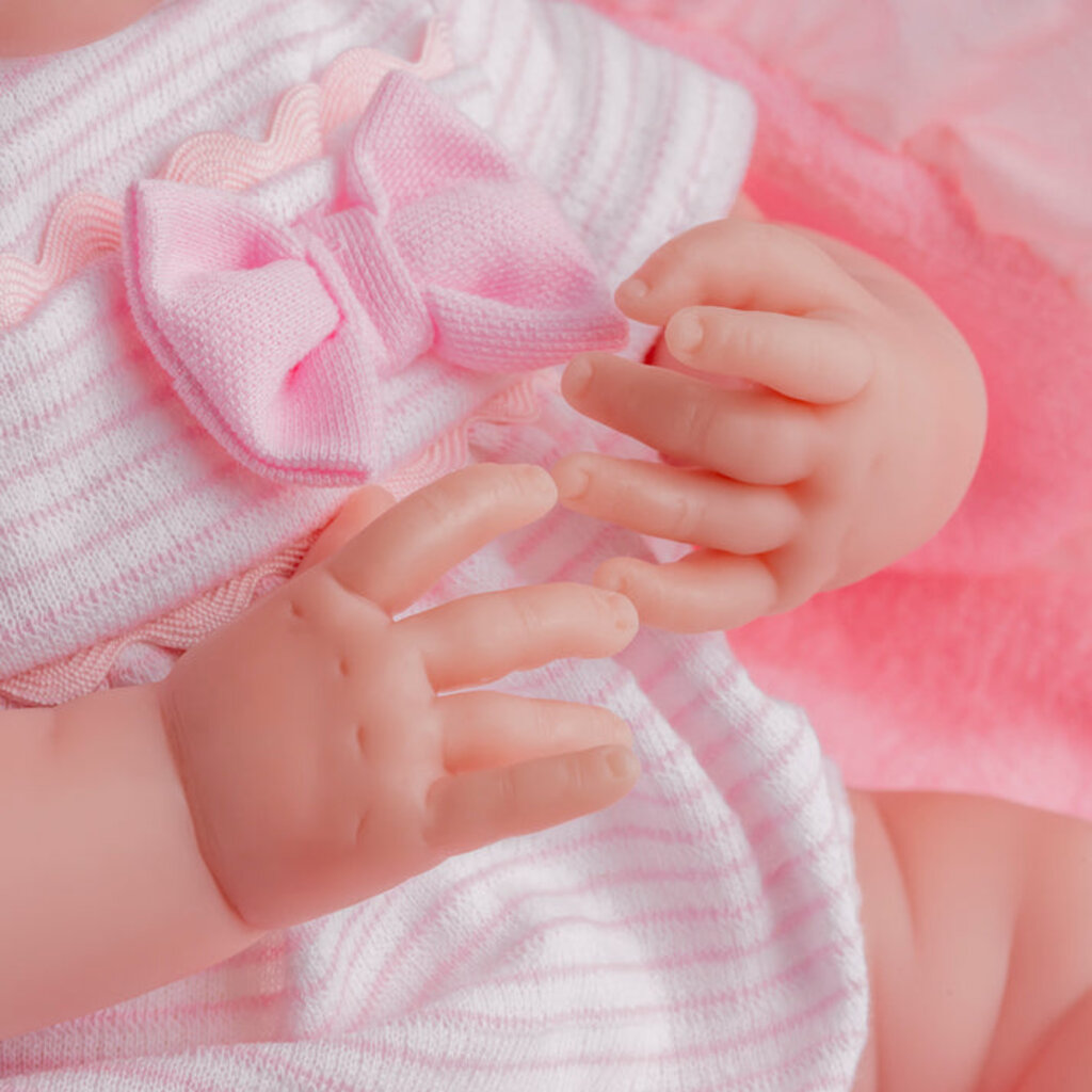 JC TOYS LA NEWBORN 15.5" SOFT BABY DOLL IN BUNTING & ACC.