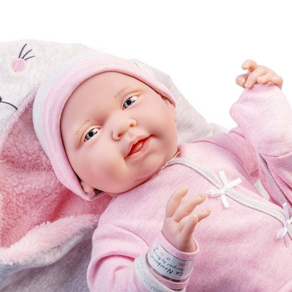 JC TOYS LA NEWBORN 15.5" SOFT BABY DOLL BUNNY THEMED