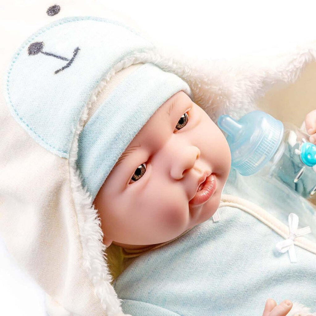 JC TOYS LA NEWBORN 15.5" SOFT BODY BABY DOLL BEAR THEMED