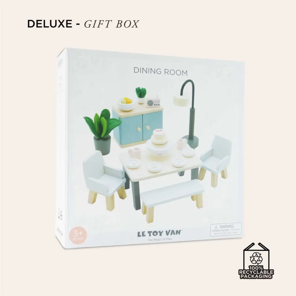 LE TOY VAN WOODEN DOLLS HOUSE DINING ROOM