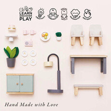 LE TOY VAN WOODEN DOLLS HOUSE DINING ROOM
