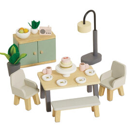 LE TOY VAN WOODEN DOLLS HOUSE DINING ROOM