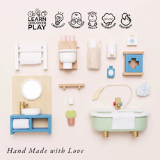 LE TOY VAN WOODEN DOLLS HOUSE BATHROOM FURNITURE