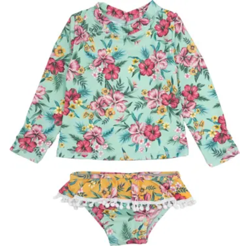FEATHER 4 ARROW SANDY TOES BABY L/S SWIM SET
