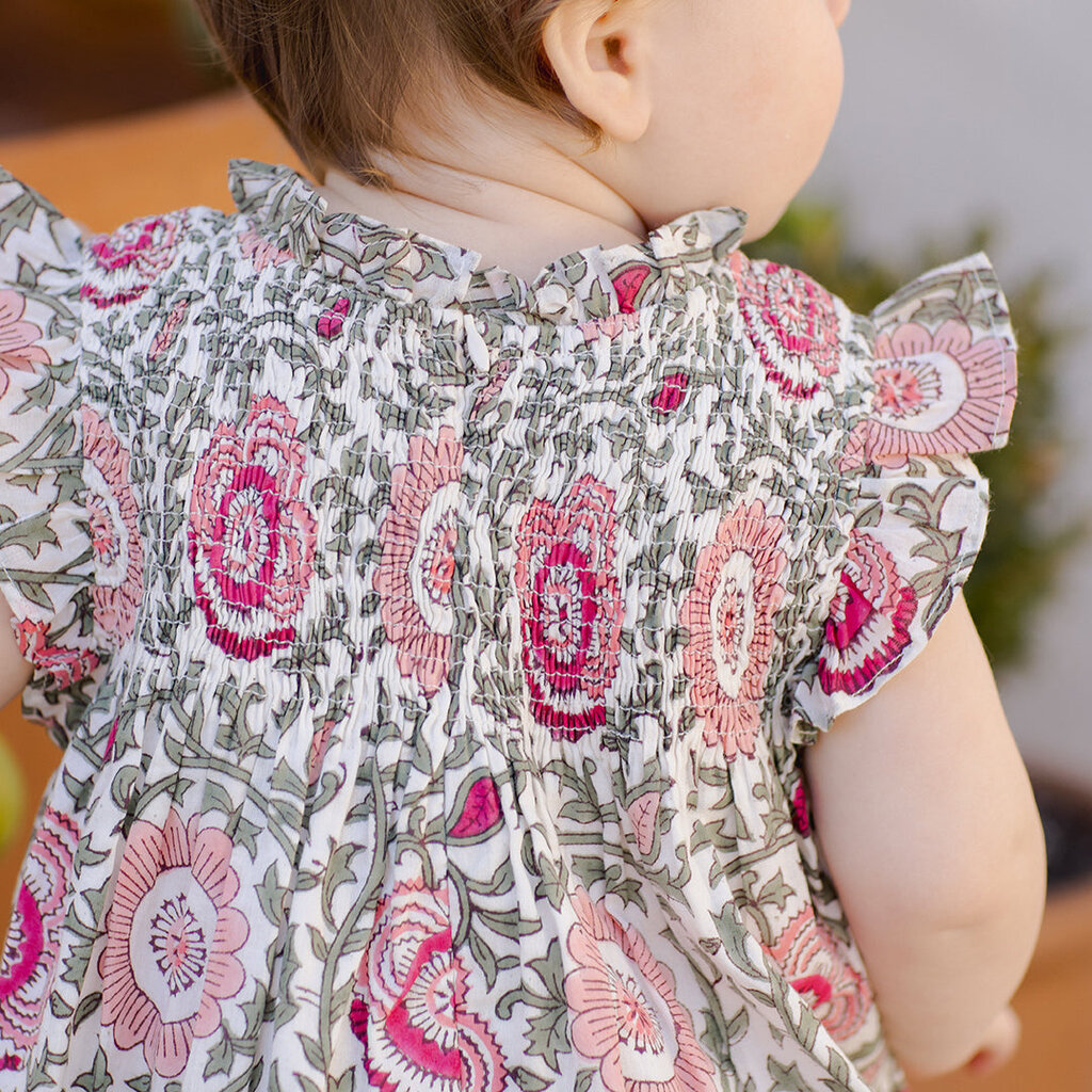 PINK CHICKEN baby girls stevie dress set - pink lisbon floral