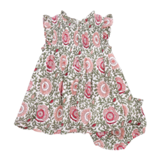 PINK CHICKEN baby girls stevie dress set - pink lisbon floral