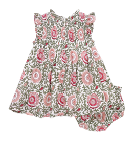 PINK CHICKEN baby girls stevie dress set - pink lisbon floral