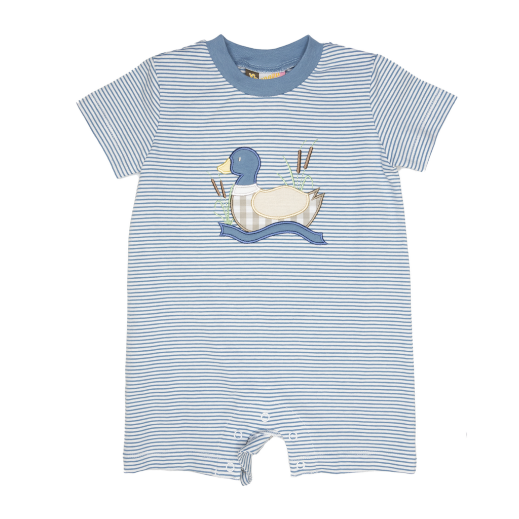 BANANA SPLIT BOYS MALLARD DUCK APPL ROMPER