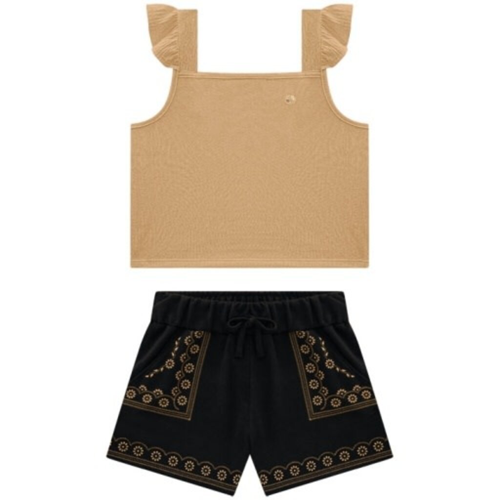MILON Embroidered  Short Set