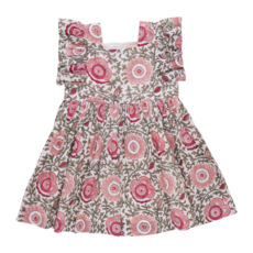 PINK CHICKEN girls elsie dress - pink lisbon floral