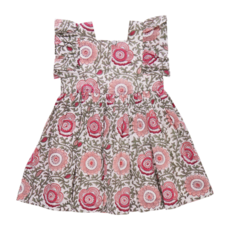 PINK CHICKEN girls elsie dress - pink lisbon floral