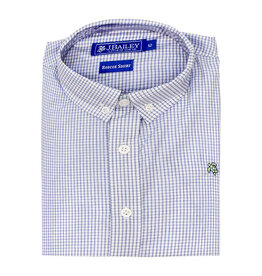 J.BAILEY BUTTON DOWN, BLUE MICROCHECK