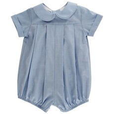 BAILEY BOYS DRESSY BUB SHORT,  BLUE MICROCHECK