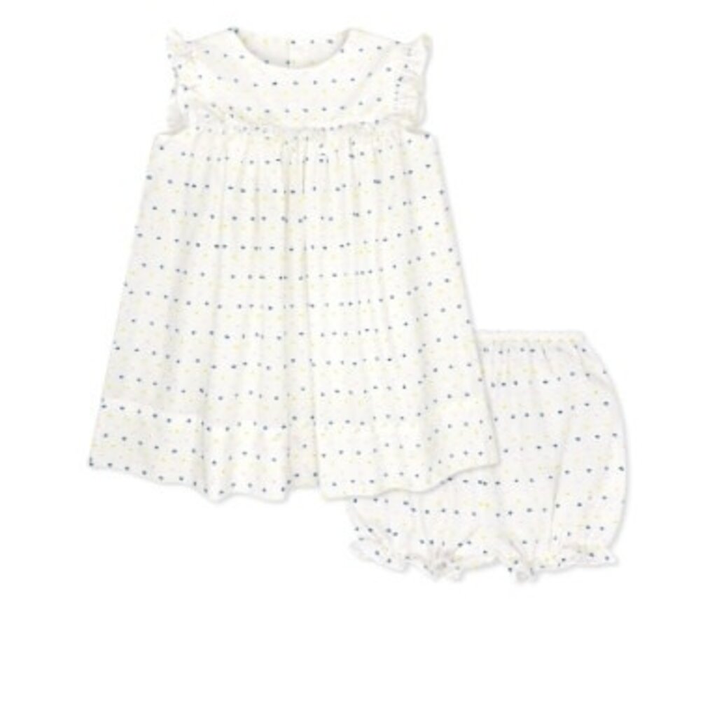 SET FASHIONS CELEBRATION SWISS DOT WITH CELEBRATION SWISS DOT RUFFLE AND BLOOMER