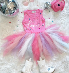 ELLIE AND MILA GIRLS LOVER BEJEWELED TULLE DRESS