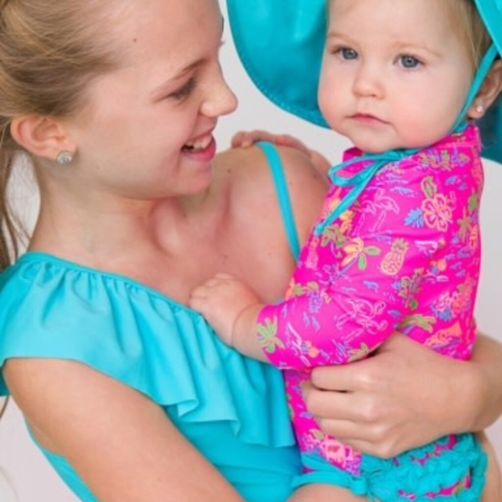 RuffleButts + RuggedButts Long Sleeve One Piece Rash Guard