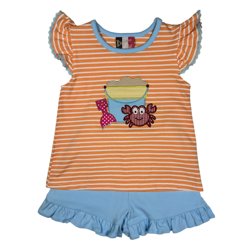 BANANA SPLIT GIRLS BEACH FUN APPL A/S SHORT SET