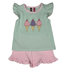 BANANA SPLIT GIRLS ICECREAM A/S SHORT SET