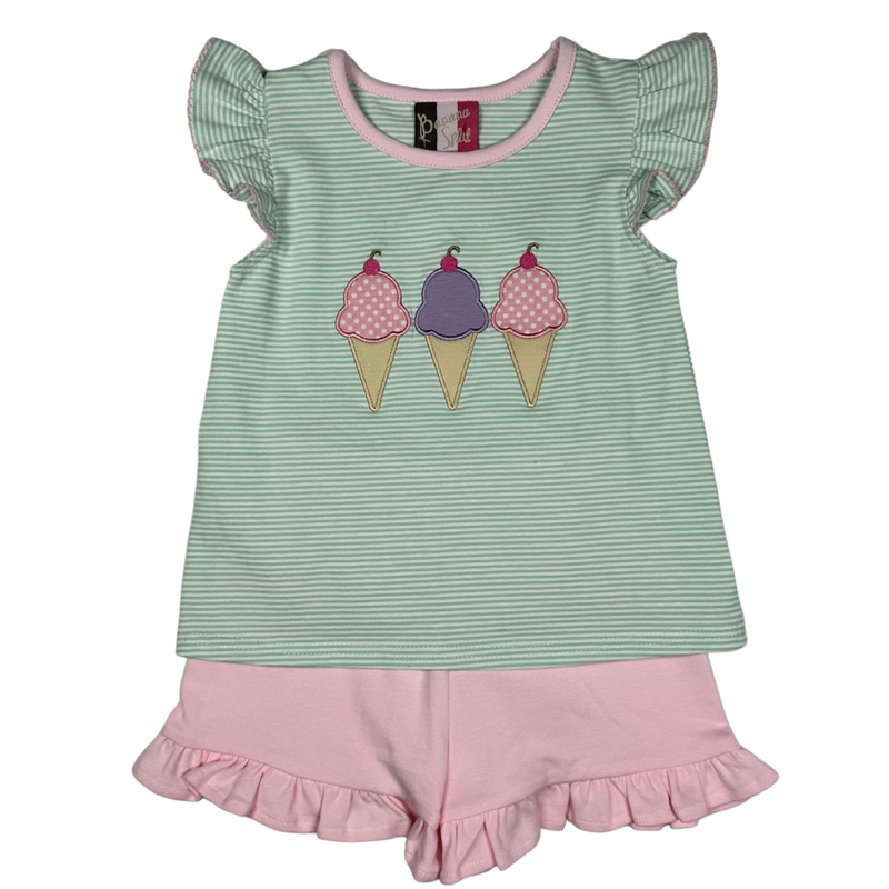 BANANA SPLIT GIRLS ICECREAM A/S SHORT SET