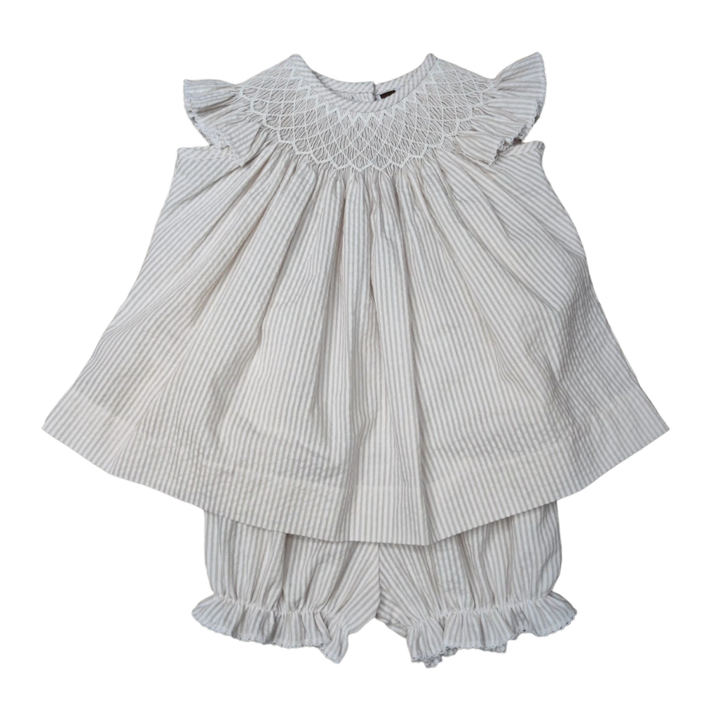 BANANA SPLIT GIRLS KHAKI SEER GEO A/S BLOOMER SET