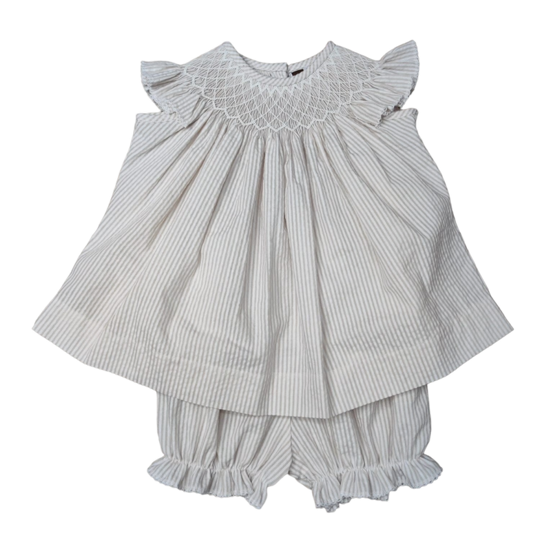 BANANA SPLIT GIRLS KHAKI SEER GEO A/S BLOOMER SET