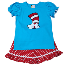 BANANA SPLIT GIRLS TALL HAT SHORT SET