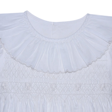 REMEMBER NGUYEN WHITE CATE DRESS-COLLAR