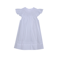 BABY SEN WHITE GEORGETTE ANGEL BISHOP DRESS