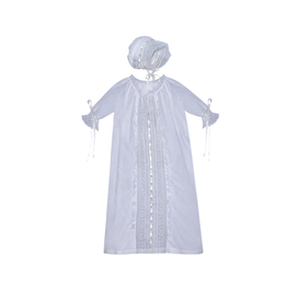 BABY SEN WHITE SHILOH DAYGOWN-ECRU