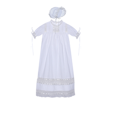 BABY SEN WHITE REILLY CHRISTENING GOWN-ECRU