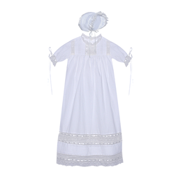 BABY SEN WHITE REILLY CHRISTENING GOWN-ECRU