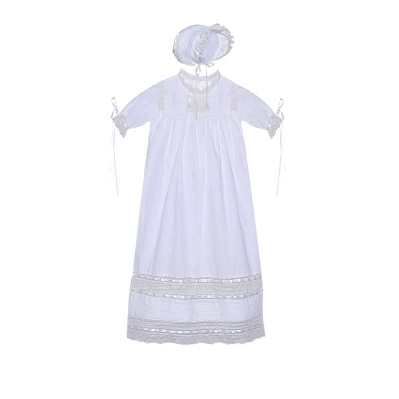 BABY SEN WHITE REILLY CHRISTENING GOWN-ECRU