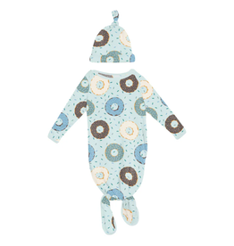 KICKEE PANTS KNOTTED GOWN & HAT SET