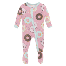 KICKEE PANTS RUFFLE FOOTIE W/2 WAY ZIPPER