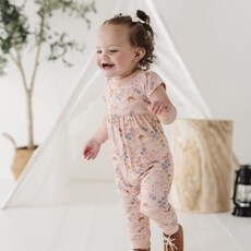 BABYSPROUTS GIRL'S SHORT SLEEVE PANT ROMPER