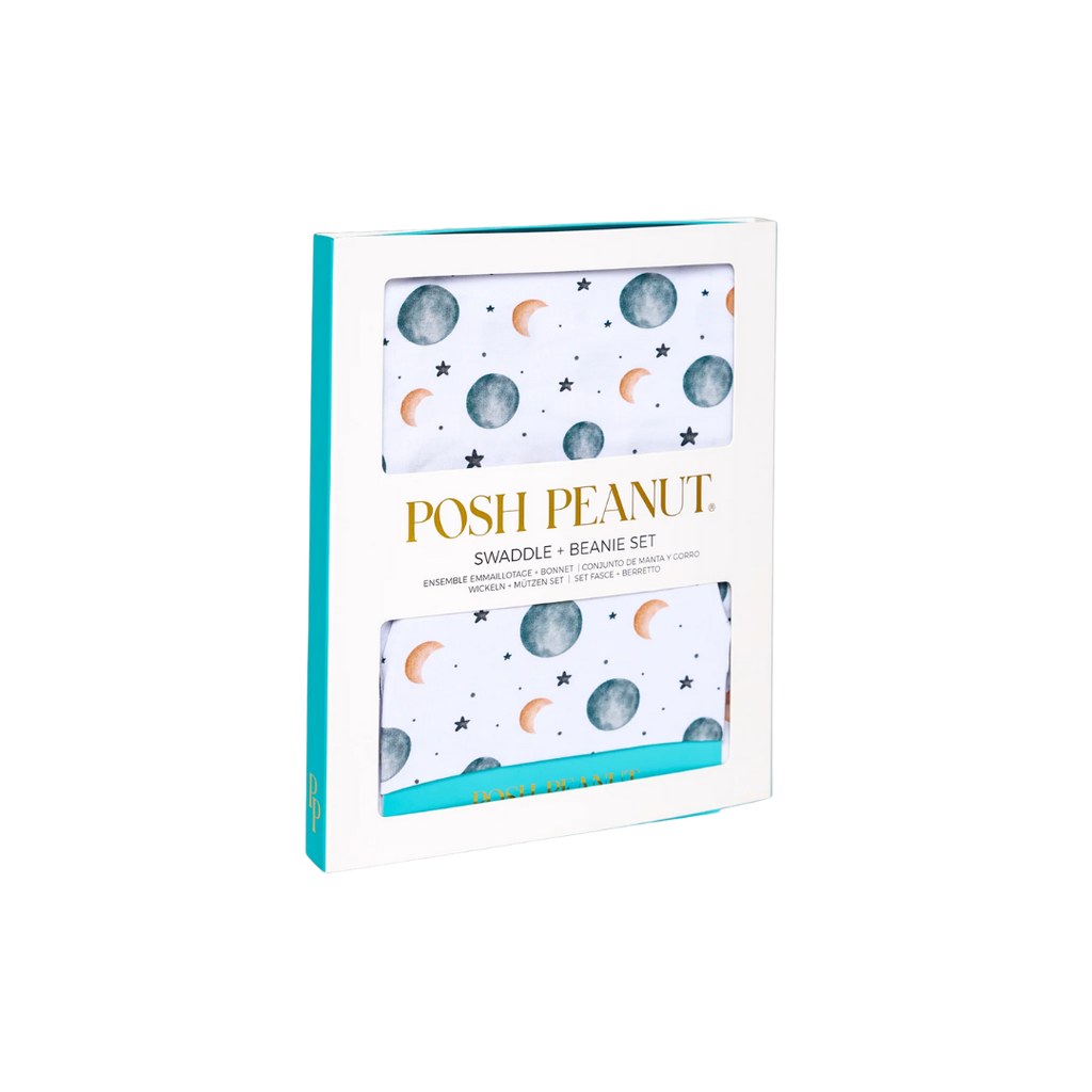 Posh Peanut Inc Roux - INFANT SWADDLE & BEANIE SET