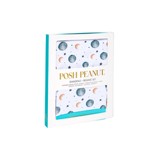Posh Peanut Inc Roux - INFANT SWADDLE & BEANIE SET