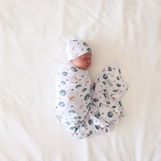 Posh Peanut Inc Roux - INFANT SWADDLE & BEANIE SET